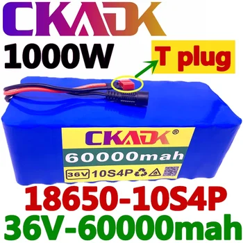 100% Novo CKADK 36V da Bateria 10S4P 36V Bateria 60Ah 1000W Bateria de Alta Potência 60000mAh Bicicleta Elétrica Ebike