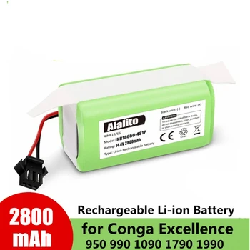 14,4 V 2800mAh Bateria do Li-íon para a Conga 990 1090 Tesvor X 500 Ecovacs Deebot N79 N79S DN622 Eufy RoboVac 11 11 RoboVac 30b