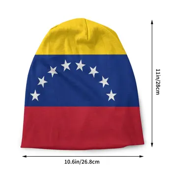 Unisex Inverno Quente Bonnet Femme Malha Chapéus De Moda Bandeira Da Venezuela Gorro Cap Exterior De Esqui Beanies Caps Para Homens Mulheres