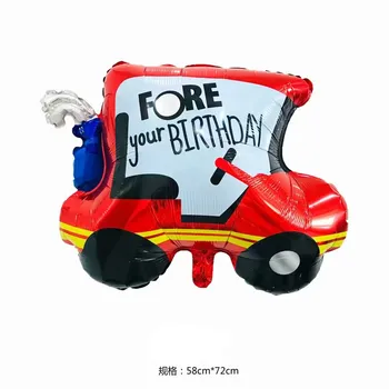 Cartoon Carro Balões de Fogo Caminhão Comboio de carros da Folha de Balão Crianças Presentes de chá de Bebê Festa de Aniversário, Decoração de Crianças Hélio globos