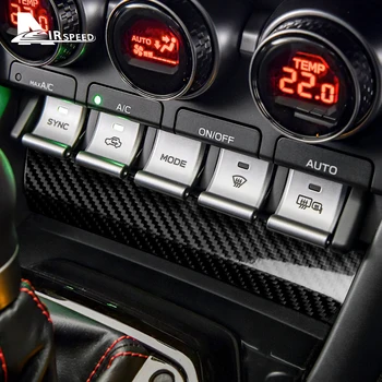 Real Rígido de Fibra de Carbono Adesivos Para Subaru BRZ Toyota GR86 2021 2022 2023 Condicionador de Ar Botão de estofos LHD RHD Tampa