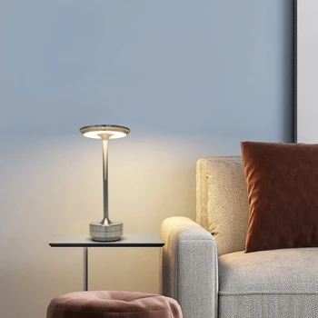 Recarregável, lâmpada da tabela do DIODO emissor de toque de três cores de escurecimento stepless de escurecimento lâmpada de mesa design simples waterproof a lâmpada de Cabeceira Barra de Decoração