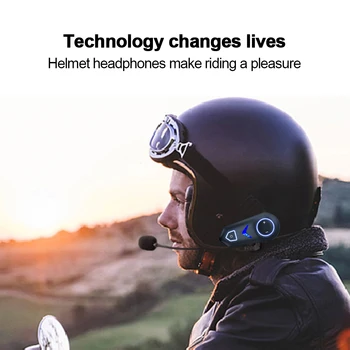Impermeável do Capacete da Motocicleta Fone de ouvido sem Fio bluetooth fone de ouvido mãos livres Chamada Kit Moto Estéreo de Fone de ouvido para Capacete de motociclista