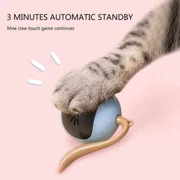 Automático Teaser Gato Bola Gato Inteligente Brinquedo Interativo Elétrica Bola Pulando De Auto Rotação De Bola Rolando Para Pet Gatinho Cão