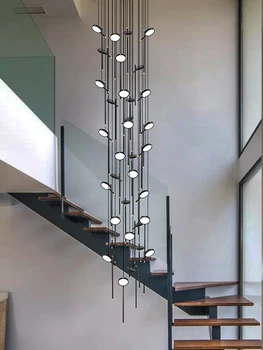 Design de luxo Lustre de Sala de Lâmpadas Penduradas no Teto Lustre Loft dispositivos Elétricos de Iluminação Led Chandelier para o Quarto