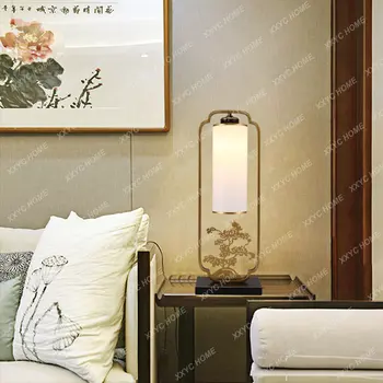 Novo Chinês De Lâmpada Da Tabela Do Quarto-De-Cabeceira Lâmpada Led Retro Moderno Zen Casamento Sala De Estudo Decoração Criativa-Arte Em Ferro