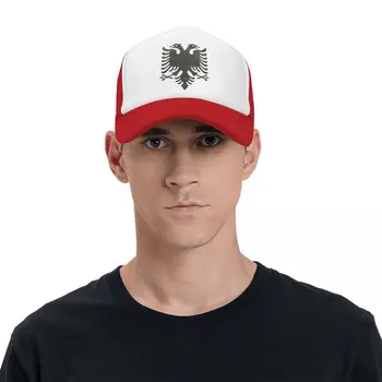 Personalizado albanês Eagle Crest Boné de Beisebol Mulheres Homens Ajustável Orgulho da Albânia Trucker Hat Esportes Snapback Bonés Chapéus de Verão