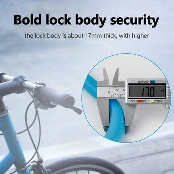 Segurança portátil Cadeado de Aço de Liga de Silicone Universal de Bicicleta Armário Anti-roubo, anti-ferrugem Exterior Acessórios de Ciclismo