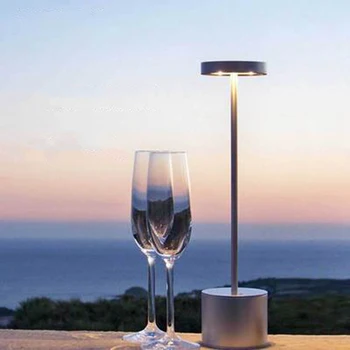 LED, Lâmpada de Mesa de Bar Moderno Restaurante Jantar Stand Luminárias Bateria Recarregável Lâmpada de Mesa de Sala de Jantar de Decoração de Casa de C