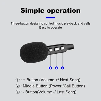 Sem fio Bluetooth Compatível 5.0 Fone de ouvido do Capacete da Motocicleta alto-Falantes do Fone de ouvido Mãos livres Chamada de Leitor de Música Mp3 para Moto